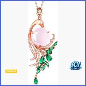 Sterling Silver Natural Gemstone Pendant Necklace for Women